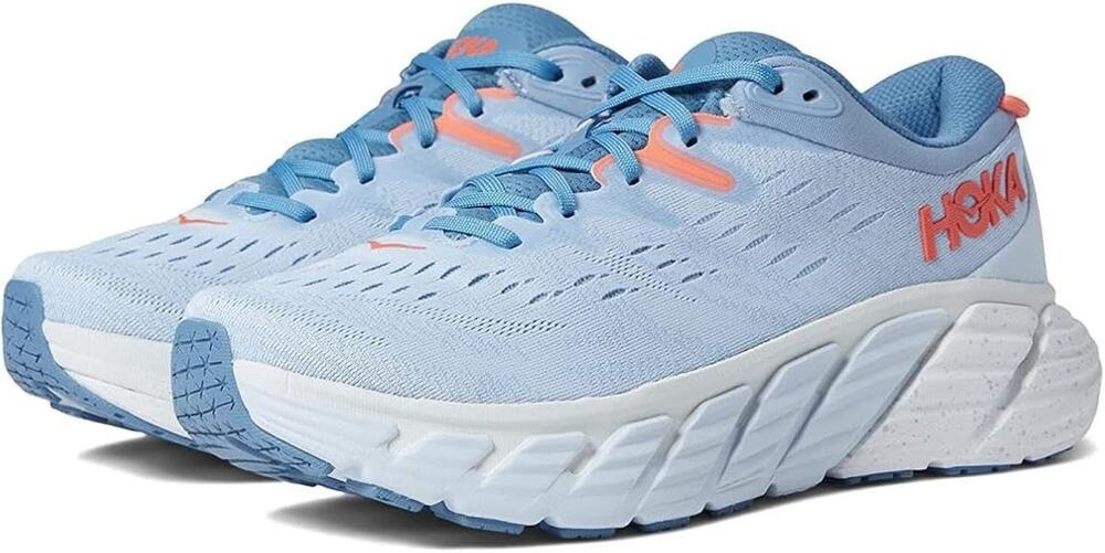 Hoka One Gaviota 4 Womens Running Shoes Blue Fog Plein Air Size 6.5 Wide